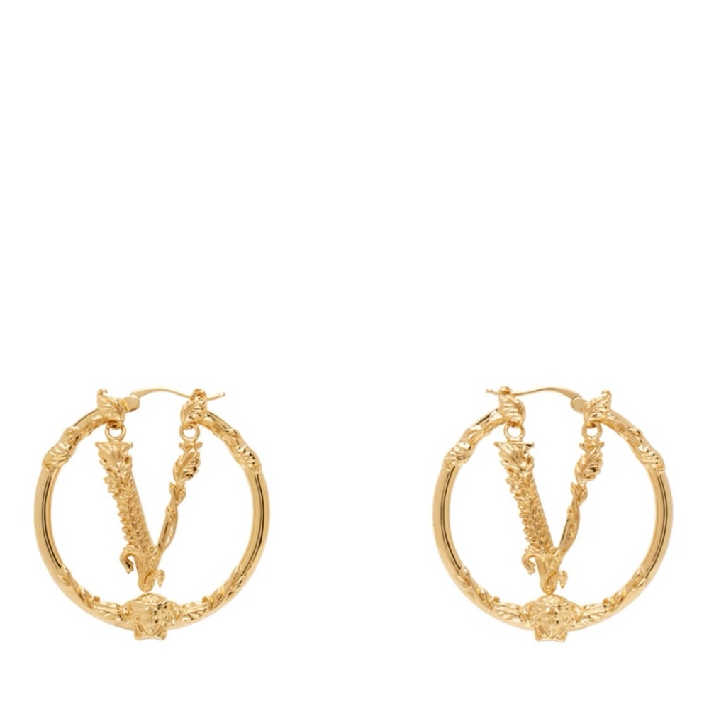 Versace Gold Hoop Earrings